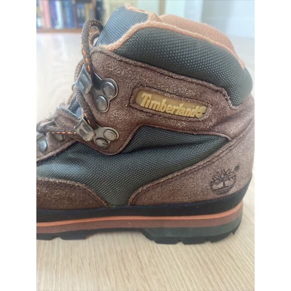 Timberland 95354 Euro Hiker Green/Brown Lace Up Suede Boots Women’s 7.5M - Picture 2 of 9